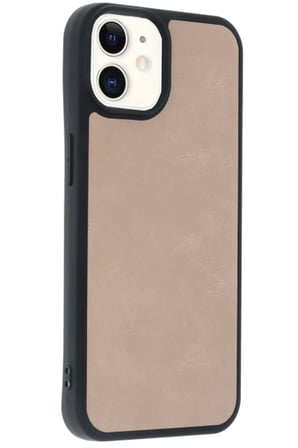 iPhone 11 Kılıf Aras Deri Kapak - Pudra