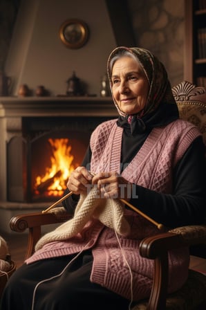 Çeyizlik Yelek, Düğmeli Anne Yeleği, Simli Yelek, Hediyelik Yelek, Gelin Simli Cepli Yelek - Pudra