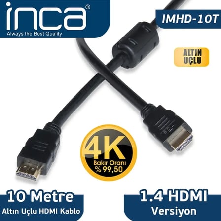 IMHD-10T 10M HDMI 1.4V 3D ALTIN UCLU KABLO