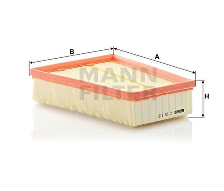 MANN C25115 Hava Filtresi Fluence Megane III Scenic III 1.4 1.5 1.6 1.8 165464933R
