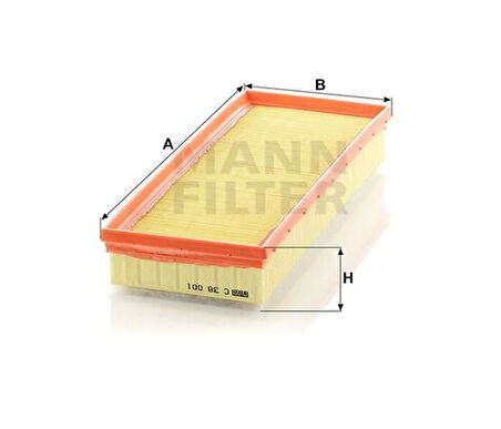 MANN C38001 Hava Filtresi Latitude 2.0DCI 11- 165466728R