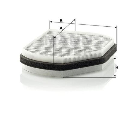 MANN CUK2897 Polen Filtresi Karbonlu W202 94-00 C208 97-02 W210 96-02 R170 96-01 05101438AA