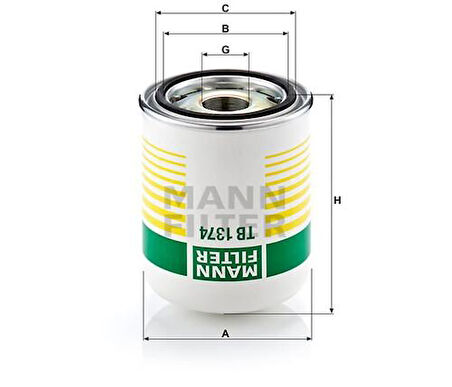 MANN TB1374X Hava Kurutucu Filtre Eski Model Universal 0004291097