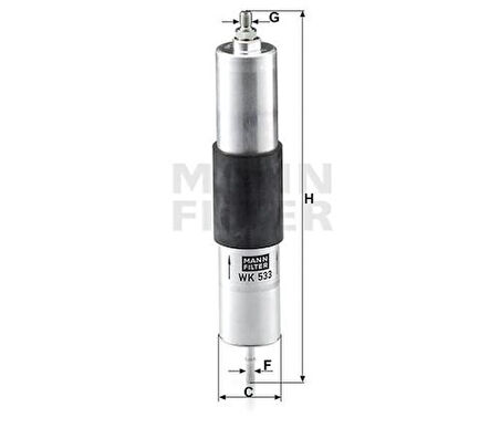 MANN WK533 Benzin Filtresi BMW E46 M2 13327831089