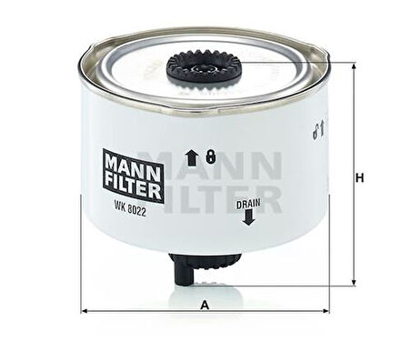 Mann Wk8022X Yakıt Filtresi 276Dt 306Dt 368Dt Dıscovery 3 L319 04>09 Dıscovery 4 L319 09>18 Range Rover 3 L322 06>12 Range Rover Sport I L320 06>12