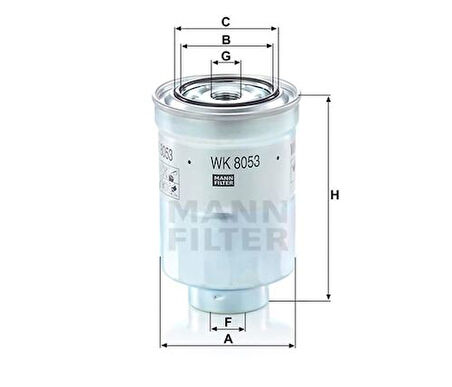 Mann Wk8053Z Yakıt Filtresi Corolla Aurıs 1.4 D4D 2007> Corolla Aurıs 1.4 D4D 2013> Avensıs 2009> Land Cruıser D 2001> Forester Impreza 2008> Legacy 2009 2014 B2500 2000> Sensörlü Tıp