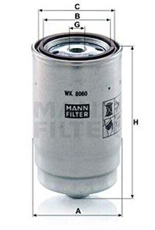 MANN WK8060Z Yakıt Filtresi Hyundai 1079401
