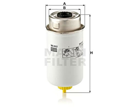 MANN WK8157 Mazot Filtresi Atom Transit V148 2.0TDCI 04-05 03C119176AA