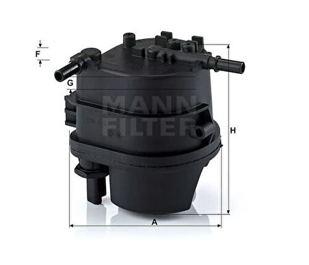 MANN WK939 Mazot Filtre Kutusu Müşürlu P107 206 207 P307 C1 C2 C3 Nemo Bipper DV4TD 1.4HDI 8V Fiesta Fusion 1.4TDCI 00892