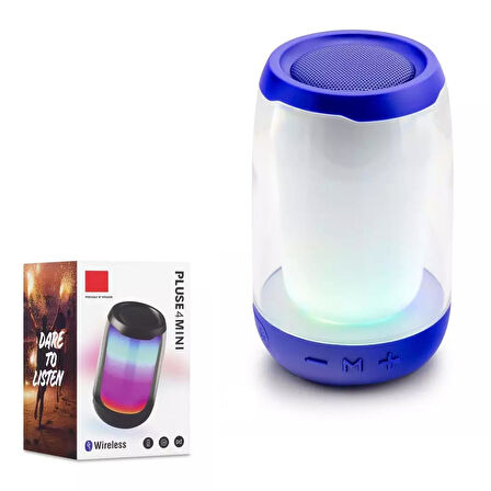 PLUSE 4-MİNİ Müzik Kutusu Şarjlı Rgb Ledli Bluetooth Usb Sd Fm