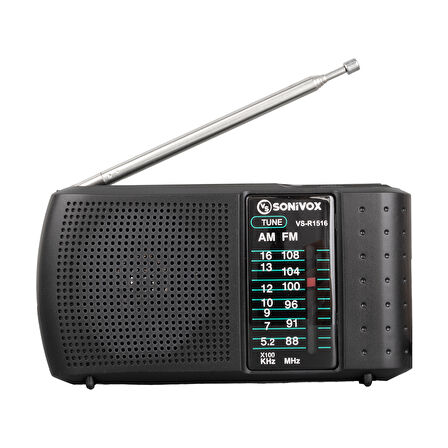 VS-R1516 SİYAH RENK ANALOG RADYO