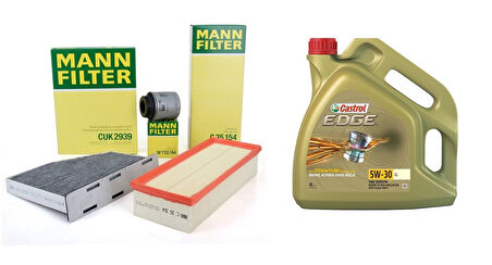 Volkswagen Golf 6 1.4 TSI 160 BG Periyodik Bakım Filtre Seti Mann Marka   Motor Yağlı