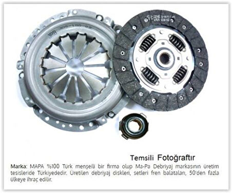 Mapa 002225600 Debriyaj Seti Toyota Avensis Dizel 03-08 Corolla Dizel 01-07 Corolla Verso 04-09 RAV4 01-05 1CDFTV 2.0 D4D 5MTM 3121005050