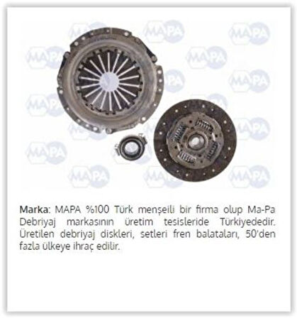 Mapa 016215000 Debriyaj Seti (1.8Is TDS) BMW M42 B18 M41 D17 E36 93-98 M43 B18 E34 Z3 E36 95-97 21211223571