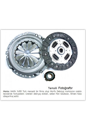 Debriyaj Seti 207-307-308-407-1007-PARTNER-BERLINGO-C2-C3-C4-C5-XSARA 1.6hdı 110HP DV6TED4B/F