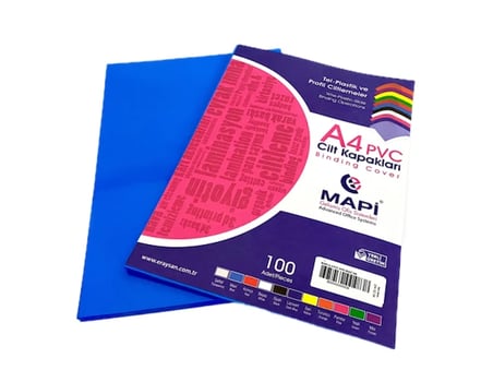 Mapi A4 PVC Ciltleme Kapağı - 1 Paket (100 Adet)