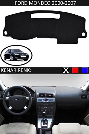 FORD MONDEO 2000-2007 MODEL İÇİN TORPİDO KORUMA HALISI SİYAH RENK SİYAH KENAR