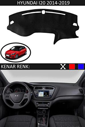 HYUNDAİ İ20 2014-2019 MODEL İÇİN TORPİDO KORUMA HALISI SİYAH RENK SİYAH KENAR