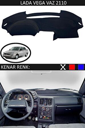 LADA VEGA VAZ 2110 İÇİN TORPİDO KORUMA HALISI SİYAH RENK SİYAH KENAR