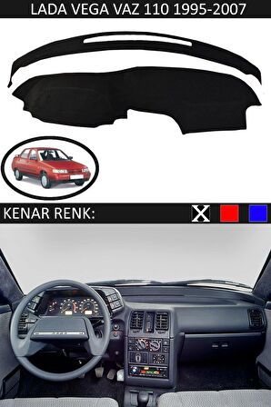 LADA VEGA VAZ 110 1995-2007 MODEL İÇİN TORPİDO KORUMA HALISI SİYAH RENK SİYAH KENAR