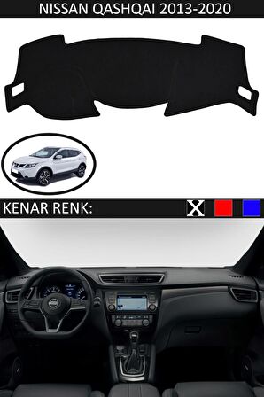 NİSSAN QASHQAİ 2013-2020 MODEL İÇİN TORPİDO KORUMA HALISI SİYAH RENK SİYAH KENAR