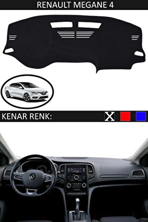 RENAULT MEGAN 4 İÇİN TORPİDO KORUMA HALISI SİYAH RENK SİYAH KENAR