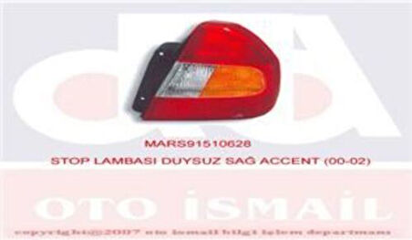 Mars 510628 Stop Lambası Sağ Accent Milenyum 00 02 Duysuz 92401-25000