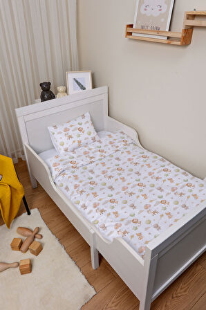 Organik Bebek Boy Nevresim Takımı (100x150) - Küçük Kaşifler