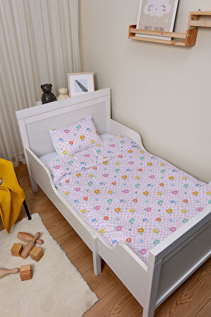Organik Bebek Boy Nevresim Takımı (100x150) - Bahar Dansı