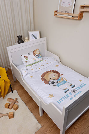 Organik Bebek Boy Nevresim Takımı (100x150) - Şampiyon Minik Aslan