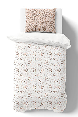 Organik Tek Kişilik Nevresim Takımı (160x220) - Leopar Şıklığı