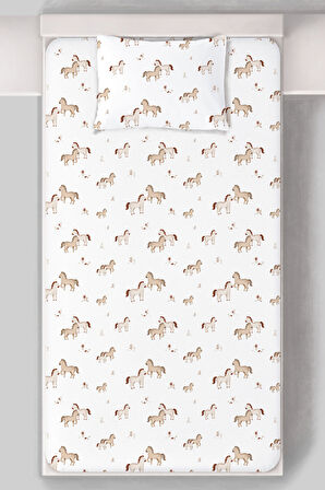 Organik Tek Kişilik Lastikli Çarşaf Seti -   Minik Tay