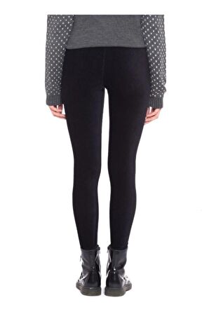 Kadın Füme Fitilli Kadife Tayt Pantolon