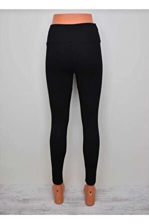 Yüksek Bel Çelik Örme Tayt