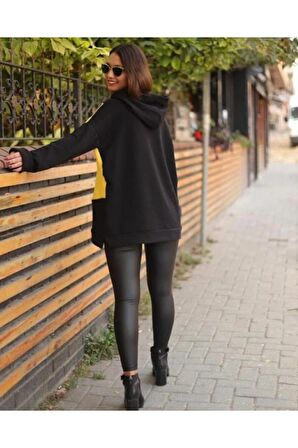 Iç Şardonlu Bir Beden Ince Gösteren Yüksek Bel Mat Deri Tayt