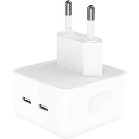 Native Audio Apple iPhone Uyumlu 35W USB-C Çift Girişli Şarj Adaptörü