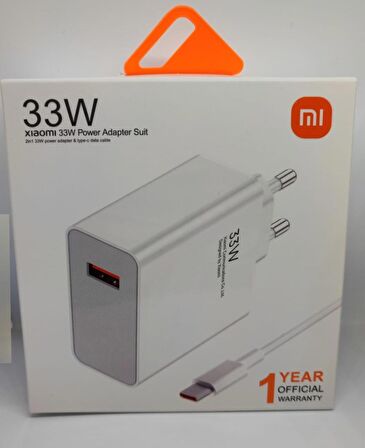 Xiaomi MDY-11-EZ Type-C 33 Watt Hızlı Şarj Aleti Beyaz