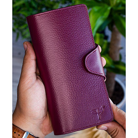 Garbalia Martha Hakiki Deri Unisex Portföy Cüzdan