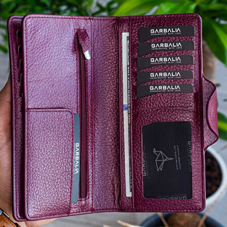Garbalia Martha Hakiki Deri Unisex Portföy Cüzdan