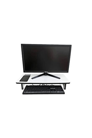 MDF Monitör Yükseltici Stand – Ergonomik Masaüstü Düzenleyici, Laptop & Bilgisayar Monitör Sehpası