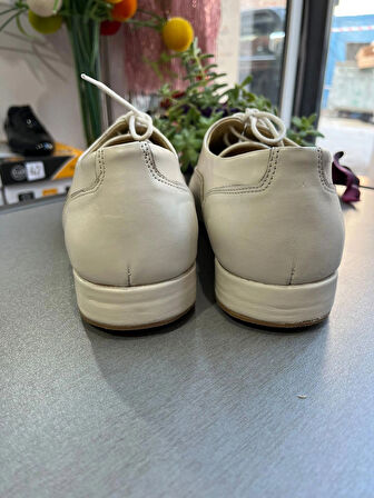 KREM DERİ MASKARATLI ÇARIK MODEL ERKEK TANGO - DANS AYAKKABISI