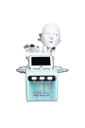 Hydrafacial Full Fonksiyon Aquapeeling Terapi Maskeli Yeşil Versiyon Cilt Bakım Cihazı