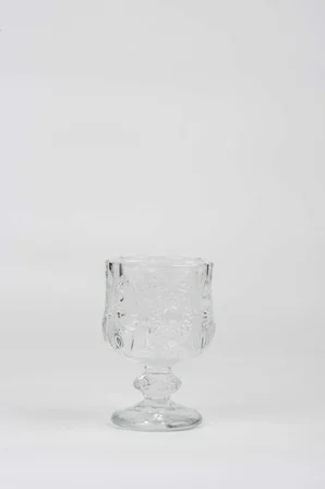 Ayaklı Kahve Yanı Bardağı Kristal Kesim Shot Bardak 7cm x 4 cm 6 Lı Set