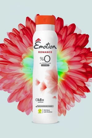 2 Adet Emotion Romance Kadın Vegan Deodorant 150 Ml Hızlı Kurur, Leke Bırakmaz