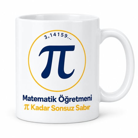 Matematik Öğretmeni Sonsuz Sabır Tasarımlı Porselen Kupa - MODEL 372
