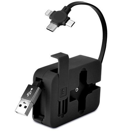 Şarj Kablosu Cep Tipi Telefon Standılu Makaralı Uzayıp Kısalabilen 1 Arada USB