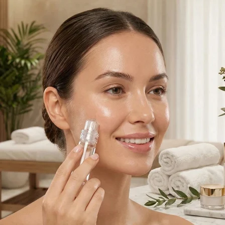 Yüz ve Boyun için Gözenek Sıkılaştırıcı Serum Mikro İğne Cilt Bakım Serumu Anti Aging