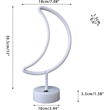 30,5 cm Kullanıma Uygun Ay Neon LED Lamba