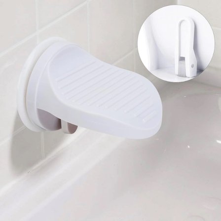 Beyaz Plastik Banyo Ayak Dayanağı Pedalı