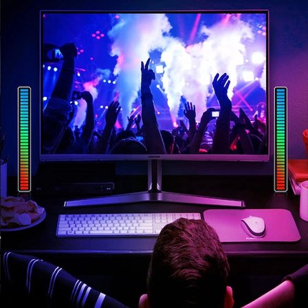 Kullanıma Uygun RGB Sese Duyarlı portatif Ekolayzer LED Çubuk